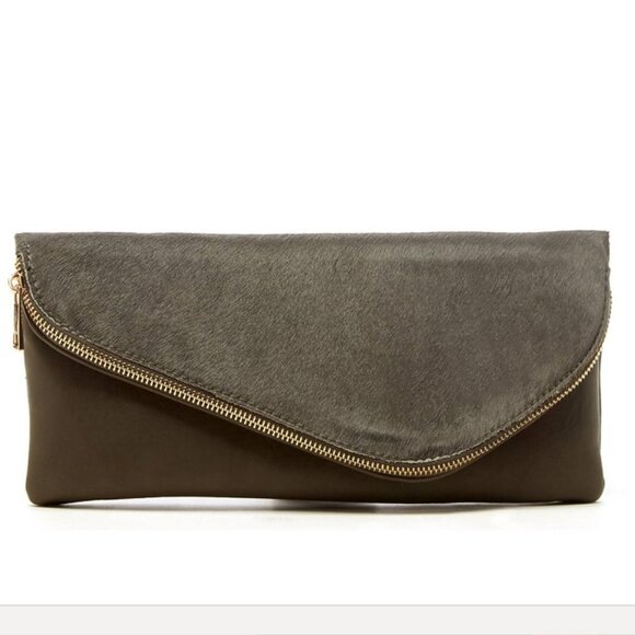 Sole Society Tammi Taupe Clutch - Picture 1 of 8